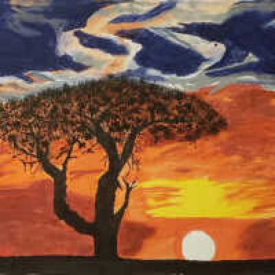 John Collister - Sunset Sky with Tree