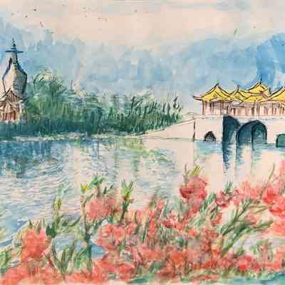 On Lok Peralta - Temple on a Lake