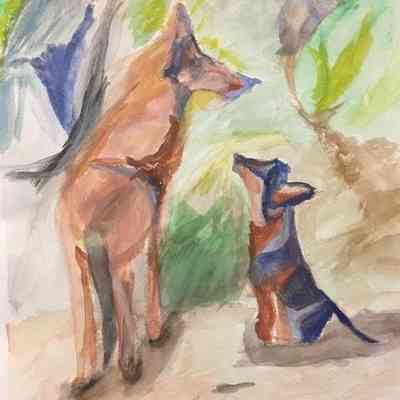 WPA - Jeanne Rogers - I love You Mom - Gouache on Paper - 12x9