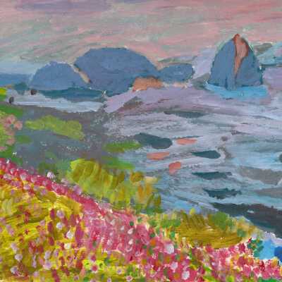 Hamida Asif - Blue Cliffs - On Lok Peralta