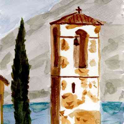 Openhouse Fri. - Jim Hannah - Bell Tower in Italy - 9x6 wc - Selected