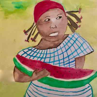 Crescent Pk. - Rita Gibbs - Girl with Watermelon
