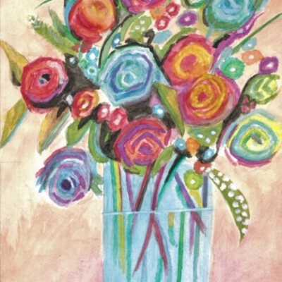 Zhenyu Gong - A Colorful Floral Arrangement - On Lok Peralta