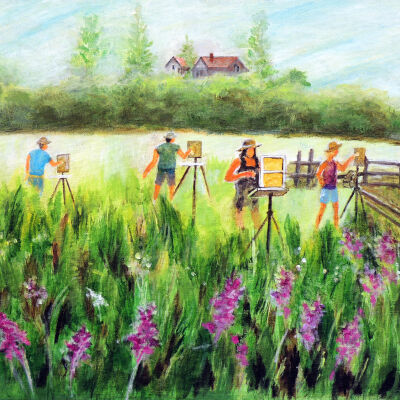 Yu Chen - Plein Air - Oak Center Towers
