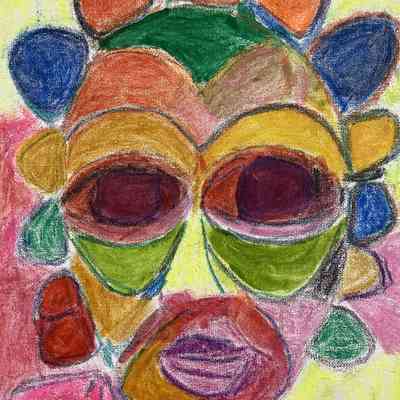 MNC - Bernadita Camacho - African Mask - 14x11 pastel on canvas