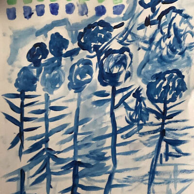 Nadine Whittaker - Blue Flowers - Open Studio