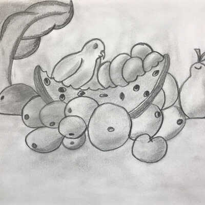 Bonnie Perez - Fruta y Perico en Blanco y Negro - Mission Neighborhood Centers