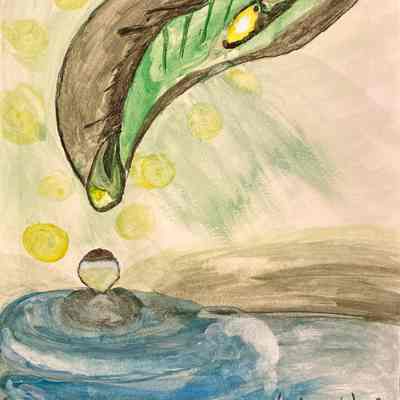 Visitacion Valley - Jianping Jessica Wang - Water Droplets Under the Leaves