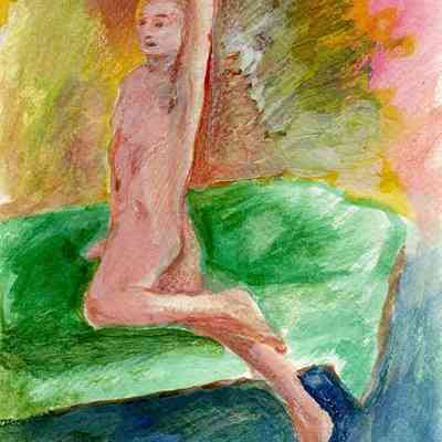 Openhouse Fri. - Richard Steger - Male Nude - 9x6 wc - Selected