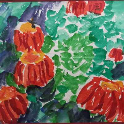 Barbara Darcie - Red Flowers - Central Gardens