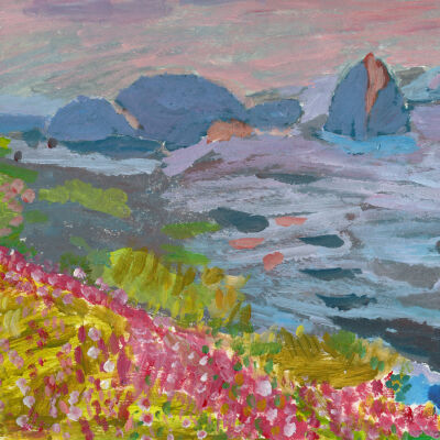 Hamida Asif - Blue Cliffs - On Lok Peralta