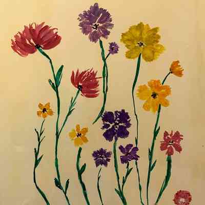 SF Towers - Joyce Lampert - Flowers Make Me Happy - 9x10 wc - Selected