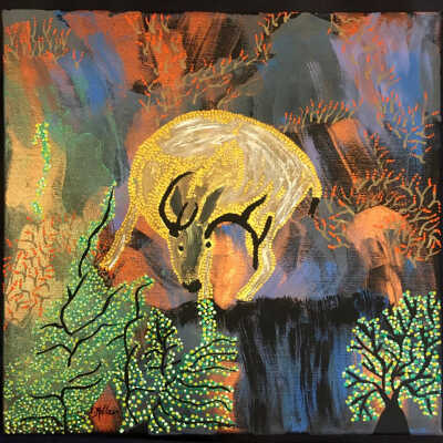 Shirley Keller - Deer on Hillside
