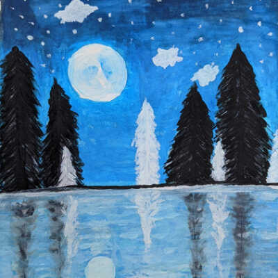 ASHWIN SHETH- Night Time Lake - On Lok Peralta