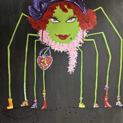 Gayle Wanamaker - Heart Spider Woman - Open Studios