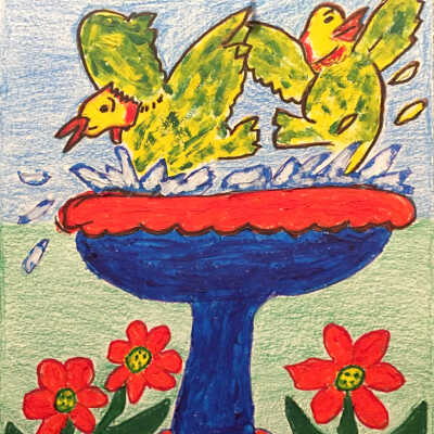 Virginia Jean Navarro - Swimming Birdies - The Curry Center