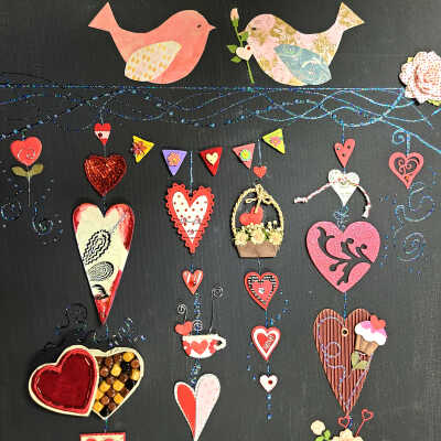 Gayle Wanamaker - Valentines Collage - Open Studios