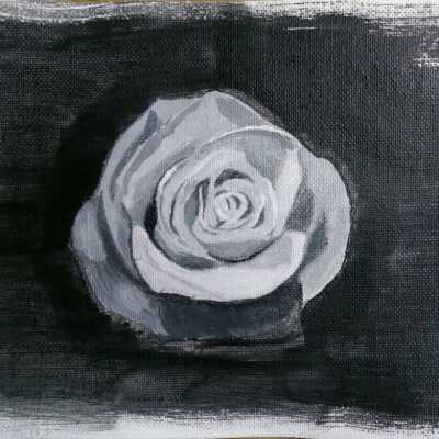 Sat.Open Studio- Melinda Allen- Greyscale Rose