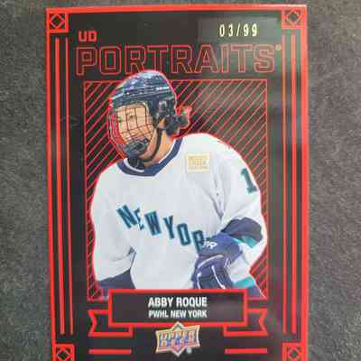23-24 Abby Roque Red Portraits 03/99 PWHL New York