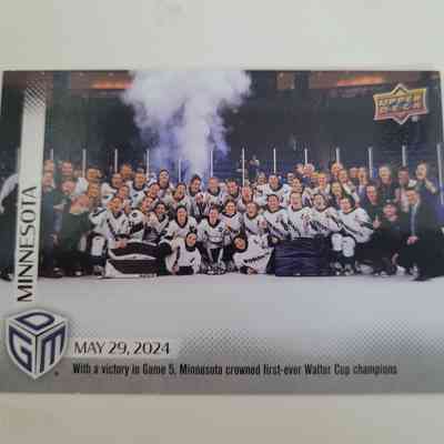 23-24 PWHL Minnesota Game Dated Moments Card with Jaques Auto