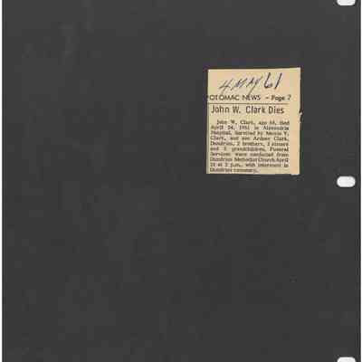 John W. Clark's Obituary