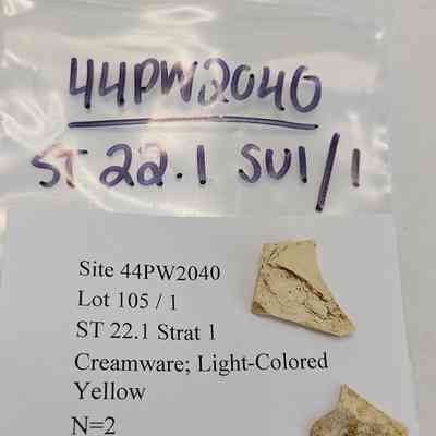 Creamware Light-Colored Yellow