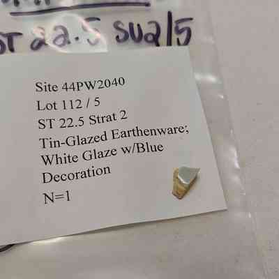 Tin Glazed Earthenware; White Glaze With Blue Decoration