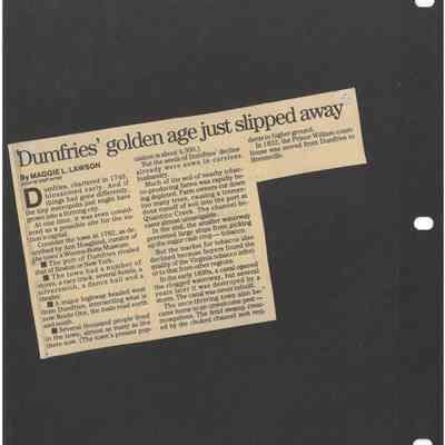 Dumfries' golden age just slipped away