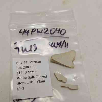 White Salt-Glazed Stoneware; Plain
