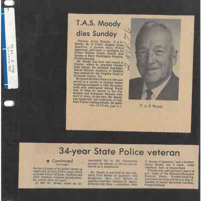 T.A.S. Moody's Obituary