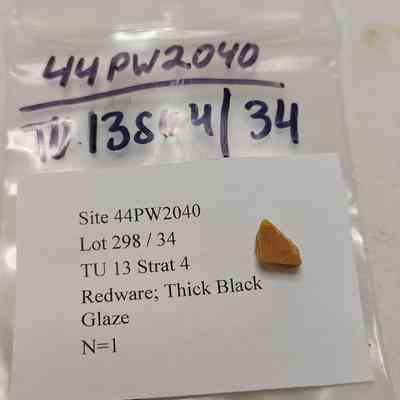 Redware; Thick Black Glaze