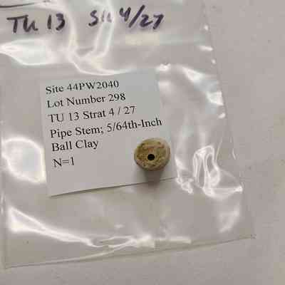 Pipe Stem; 5/64th-Inch Ball Clay