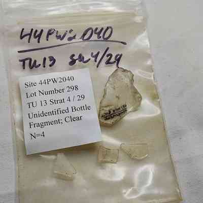 Unidentified Bottle Fragment; Clear