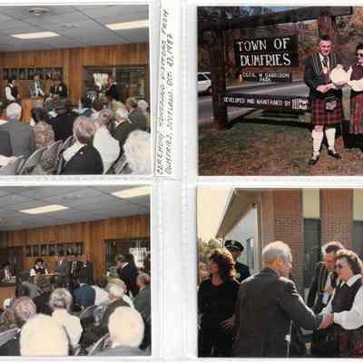 Ceremony honoring visitors from Dumfries, Scotland, Dec. 23, 1987