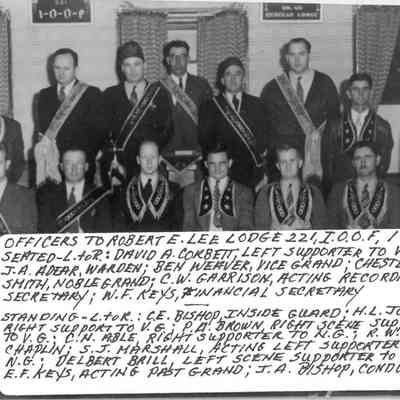 Photo: Oddfellows Officers, 1940