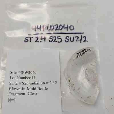 Blown-In-Mold Bottle Fragment; Clear