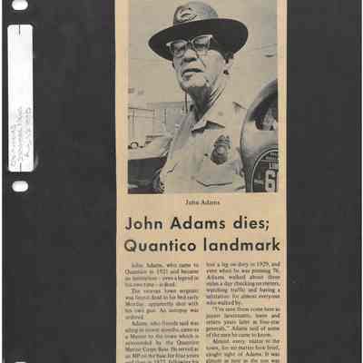 John Adams' Obituary