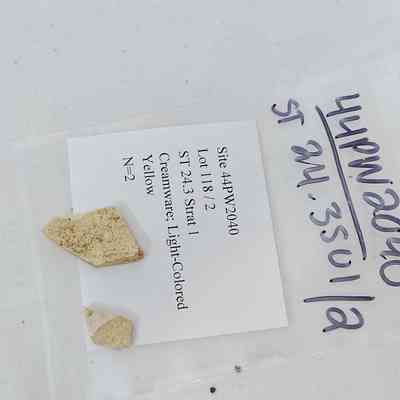 Creamware; Light-Colored Yellow