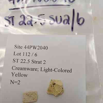 Creamware; Light-Colored Yellow