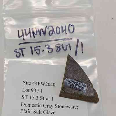 Domestic Gray Stoneware; Plain Salt Glaze