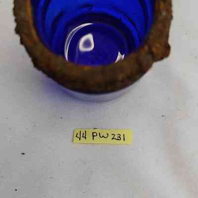 VICKS VAPORUB BLUE GLASS JAR