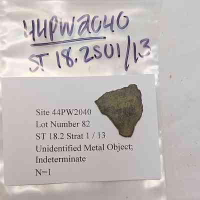 Unidentified Metal Object; Indeterminate