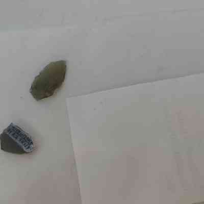 Unidentified Bottle Fragment; Olive green