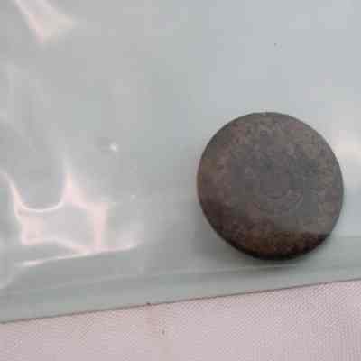 Brass disc button