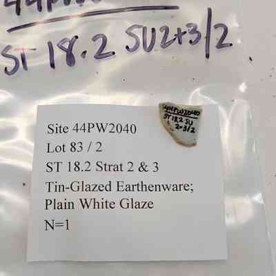 Tin Glazed Earthware; Plain White Glaze