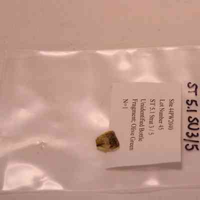 Bottle fragment; Olive Green