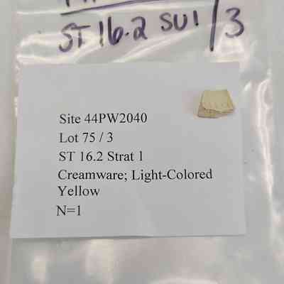 Creamware; Light-Colored Yellow