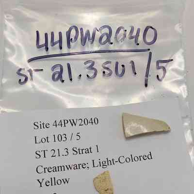 Creamware; Light Colored Yellow