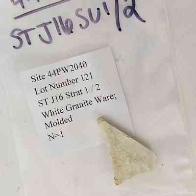 White Granite Ware; Molded