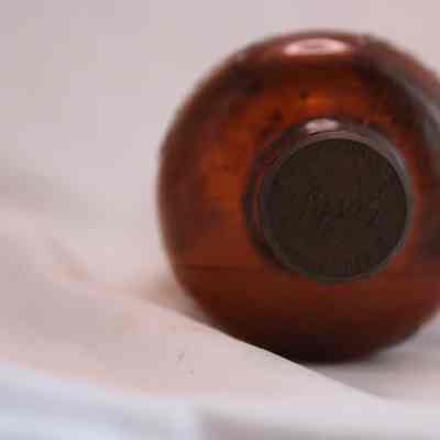 glass bottle, brown